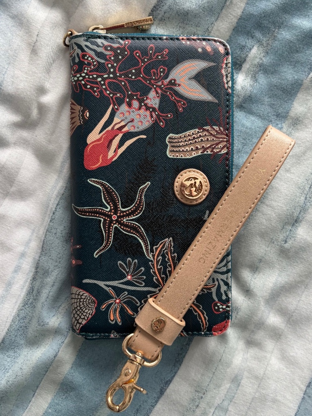 Spartina Wristlet/Wallet Lovely Mermaids and Sea life